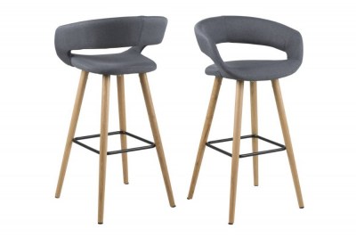 Dizajnová barová stolička Natania, tmavo šedá